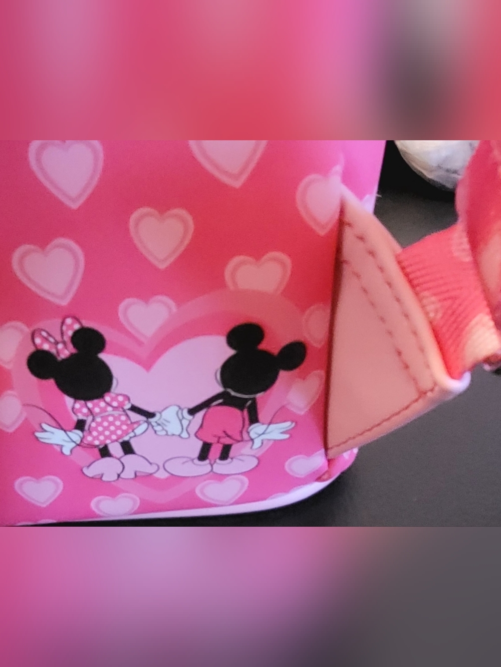 Loungefly Mickey and Minnie Valentine's hearts mini backpack - Picture 5 of 6